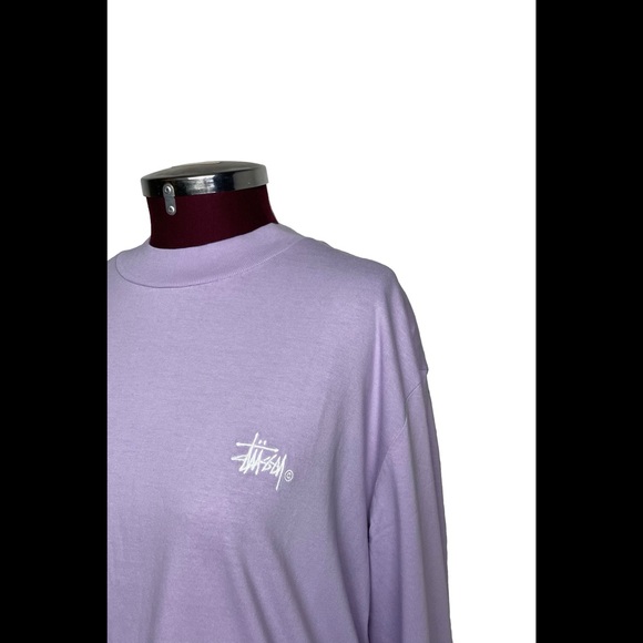 Stussy Tops - STUSSY - Mock Neck Long Sleeve Tee